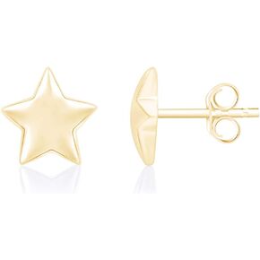 Star Stud Fashion Earrings In 14K Gold Over Sterling Silver