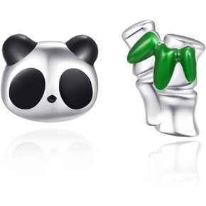 Panda Earrings 925 Sterling Silver Stud Earrings Bamboo Jewelry Panda Gifts for Girls Women