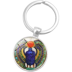 NEPOMI Egyptian Scarab Beetle Keychain For Men Women,Egypt Scarab Key Ring for Home Car Keys Attachment, Key Holder Gift, Zinc Alloy Retro Key Chain Organizer (Gift Packaging)