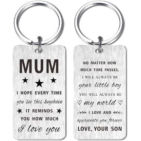 Gezxin To My Mom Christmas Keychain Gifts From Daughter Son- Mom Xmas Valentines Mother's Day Presents