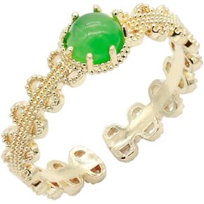 Guangstar Vary Stylish Gold Plated Adjustable Rings with Cubic Zirconia or Pearls for Women, Size 6-9