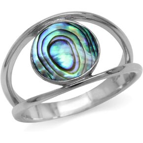 Silvershake 10mm Round Shape White Gold Plated 925 Sterling Silver Fashion Solitaire Ring
