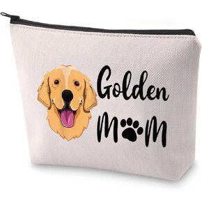 BLUPARK Golden Retriever Mom Gifts Golden Mom Cosmetic Bag Dog Lover Gift for Golden Retriever Mama (GOLDEN MOM)