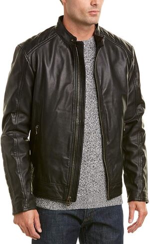 Cole Haan Men's Washed Leather Moto Jacket in Saudi Arabia