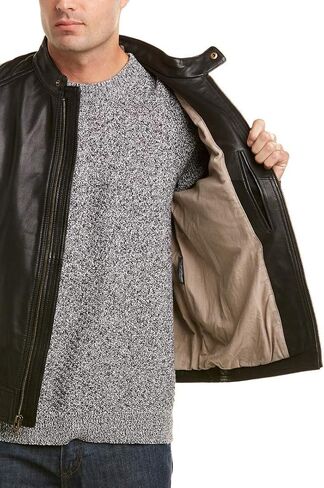 Cole Haan Men's Washed Leather Moto Jacket in Saudi Arabia
