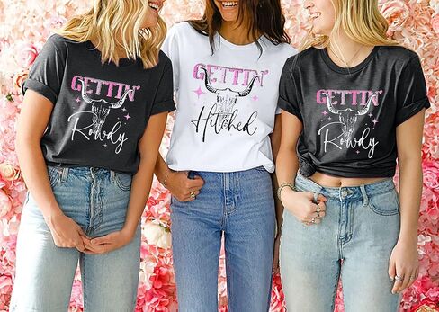 قمصان FLOYU للسيدات للعروس، قمصان غربية لحفلات العازبة، قمصان لوصيفات العروس، ملابس عطلات الزفاف in Kuwait