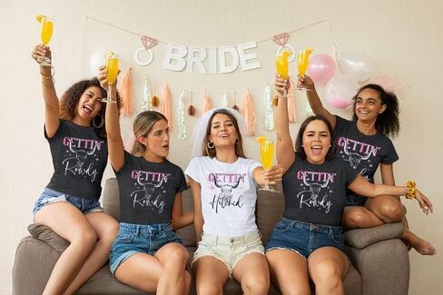 قمصان FLOYU للسيدات للعروس، قمصان غربية لحفلات العازبة، قمصان لوصيفات العروس، ملابس عطلات الزفاف in Kuwait