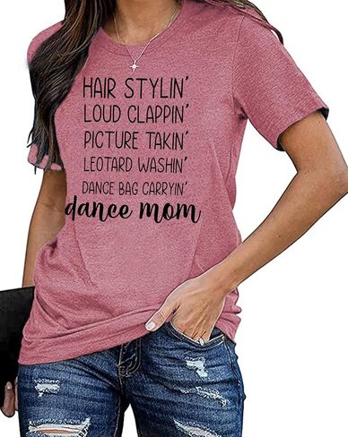 Mama T Shirt Womens Mom Shirt Dance Mom Funny Saying Novelty Shirt Mother Day Cute Graphic Tees Tops in Kuwait