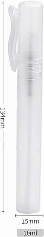 10ml Pen Clip Fine Mist,10 Pcs Plastic Frosted Atomizer Vials Empty Portable Refillable Pump Spray Bottle Perfume hand Sample Tube Travel Makeup Container (Color Random) in Saudi Arabia