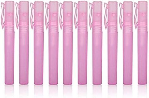 10ml Pen Clip Fine Mist,10 Pcs Plastic Frosted Atomizer Vials Empty Portable Refillable Pump Spray Bottle Perfume hand Sample Tube Travel Makeup Container (Color Random) in Saudi Arabia