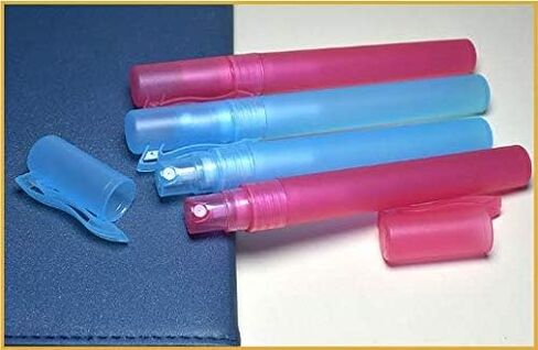 10ml Pen Clip Fine Mist,10 Pcs Plastic Frosted Atomizer Vials Empty Portable Refillable Pump Spray Bottle Perfume hand Sample Tube Travel Makeup Container (Color Random) in Saudi Arabia