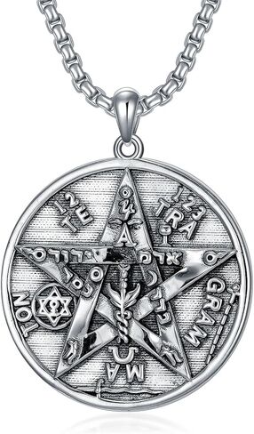 Seiyang 925 الفضة الاسترليني قلادة Tetragrammaton تميمة حماية هدية للرجال (مع صندوق هدية) in Kuwait