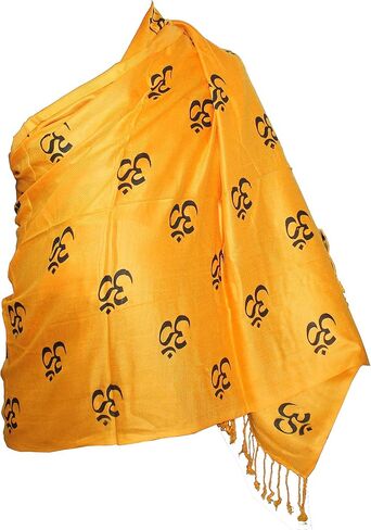 GRI9 Large Indian Meditation Om Scarf Yoga Pooja Hindu Religious Soft Cotton Om Block Hand Printed Bohemian Shawl in Saudi Arabia