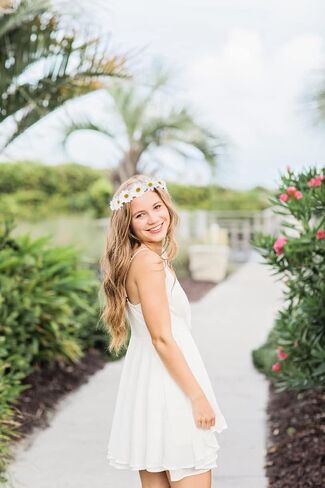 WOVOWOVO 2 Packs Daisy Flower Crown Headbands For Women Baby Girl, Sunflower Hippie Hair Accessories Fall Floral Crowns Hair Bands Handmade Bridal Headpiece Photo Props Party Vacation (White) in Saudi Arabia