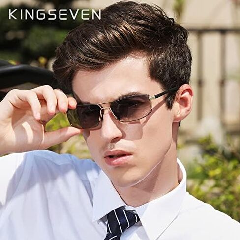 KINGSEVEN Fashion Stylish Polarized Sunglasses for Men,Ultra-light Memory Temples 7128 in Saudi Arabia