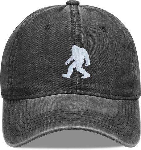 UFO Bigfoot Baseball Caps Embroidered Adjustable Denim Dad Hat in Saudi Arabia