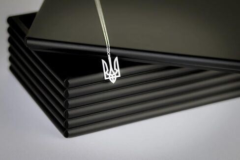 Sterling Silver Ukrainian Trident/Trizub Necklace Pendant with 18 Inch Chain | Genuine .925 Sterling Silver | Minimalist & Elegant Gift | Ukraine Jewelry, Sterling Silver, No Gemstone in Saudi Arabia
