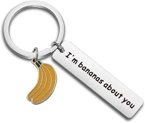 CHOROY Funny Anniversary Gift I'm Bananas About You Keychain Banana Lover Gift Couple Keychain For Boyfriend in Saudi Arabia