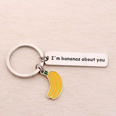 CHOROY Funny Anniversary Gift I'm Bananas About You Keychain Banana Lover Gift Couple Keychain For Boyfriend in Saudi Arabia