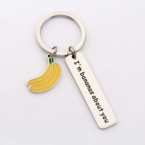 CHOROY Funny Anniversary Gift I'm Bananas About You Keychain Banana Lover Gift Couple Keychain For Boyfriend in Saudi Arabia