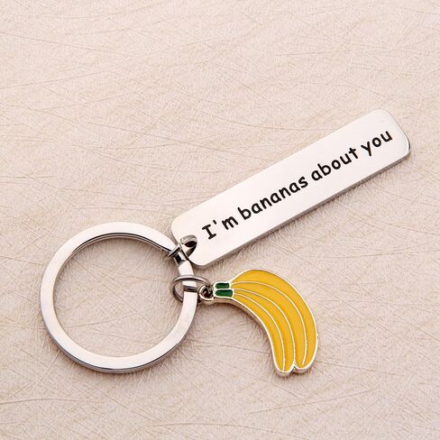 CHOROY Funny Anniversary Gift I'm Bananas About You Keychain Banana Lover Gift Couple Keychain For Boyfriend in Saudi Arabia