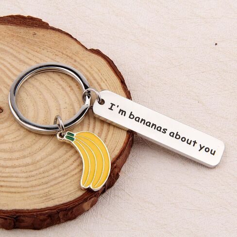 CHOROY Funny Anniversary Gift I'm Bananas About You Keychain Banana Lover Gift Couple Keychain For Boyfriend in Saudi Arabia