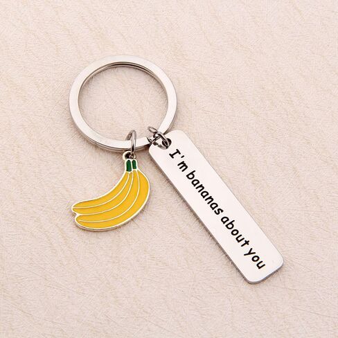 CHOROY Funny Anniversary Gift I'm Bananas About You Keychain Banana Lover Gift Couple Keychain For Boyfriend in Saudi Arabia