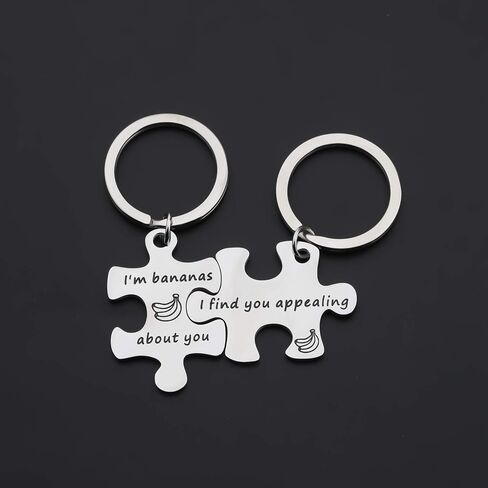 CHOROY Funny Anniversary Gift I'm Bananas About You Keychain Banana Lover Gift Couple Keychain For Boyfriend in Saudi Arabia