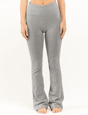Womens 2Two Piece Outfit Oversized Workout Reversible Long Sleeve Top Flared Legging Lounge Set Tracksuit(LightGrey-L) in Saudi Arabia