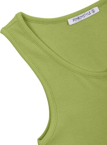 قمصان بدون أكمام للسيدات من PINKMSTYLE برقبة واسعة وسحاب صيفي بدون أكمام in Kuwait