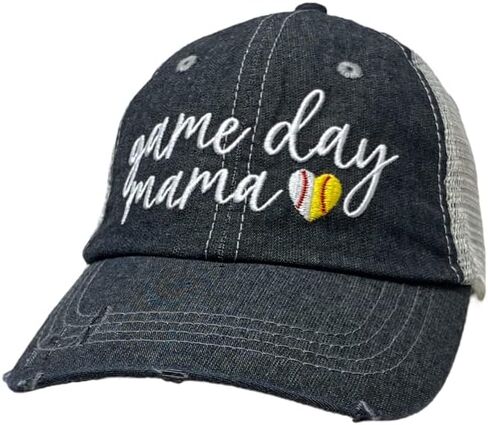 Cocomo Soul Game Day Mama Ball MOM Softball Baseball Mom Hat Cap 406 Dark Grey, Dark Grey, One size in Kuwait