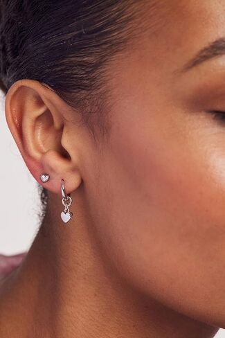 Ted Baker Neena Nano Heart Stud Earrings - Silver or Rose Gold Tone Options in Saudi Arabia