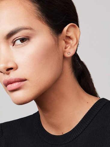 Ted Baker Neena Nano Heart Stud Earrings - Silver or Rose Gold Tone Options in Saudi Arabia