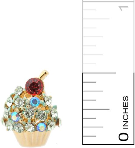 أقراط Spinningdaisy الكريستالية على شكل الكرز على الجزء العلوي من كب كيك (ليموني) in Kuwait