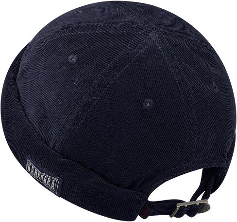 Clakllie Unisex Brimless Sailor Cap Leon Fisherman Hat Rolled Cuff Vintage Landlord Hat Corduroy Skull Docker Beanie Cap in Saudi Arabia