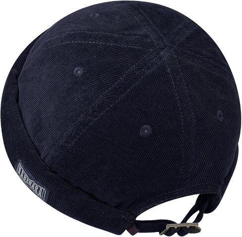 Clakllie Unisex Brimless Sailor Cap Leon Fisherman Hat Rolled Cuff Vintage Landlord Hat Corduroy Skull Docker Beanie Cap in Saudi Arabia