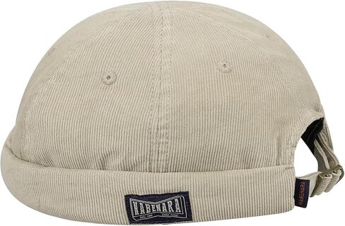 Clakllie Unisex Brimless Sailor Cap Leon Fisherman Hat Rolled Cuff Vintage Landlord Hat Corduroy Skull Docker Beanie Cap in Saudi Arabia
