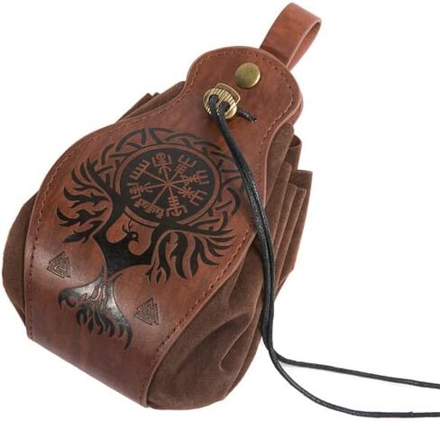 Genuine Leather for DND Dice Bag Tray 5 Celtic Designs Cute Drawstring Pouch for D&D Roleplaying RPG Gift Ideas Coin Purse (Phoenix) in Saudi Arabia