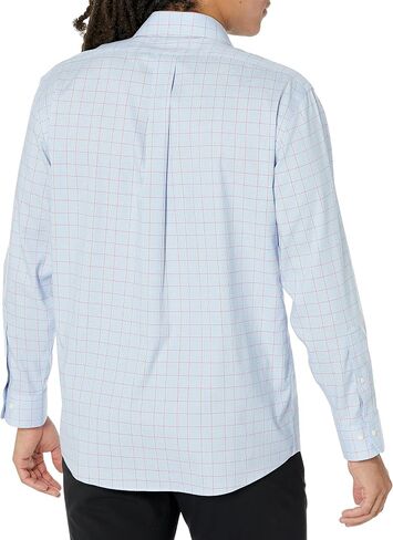 Brooks Brothers Men's Non-Iron Stretch Pinpoint Ainsley Spread Collar Plaid Dress Shirt in Saudi Arabia