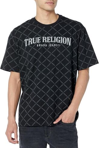 True Religion Men's Relaxed Monogram Arch Tee in Saudi Arabia