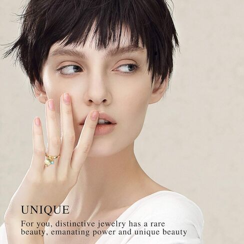 Lotus Fun 925 Sterling Silver Rings Natural Lapis Gemstone Fresh Redbud Bell Flower Open Ring Handmade Jewelry Unique Gifts for Women and Girls in Kuwait