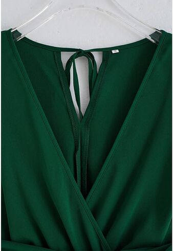 CHICWISH Women's Orange/Green/Black Sash Adorned Pleated Wrap Sleeveless Dress in Saudi Arabia
