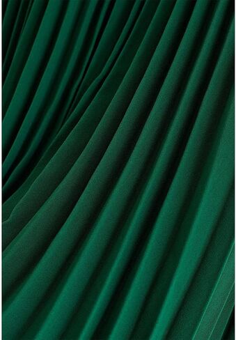 CHICWISH Women's Orange/Green/Black Sash Adorned Pleated Wrap Sleeveless Dress in Saudi Arabia