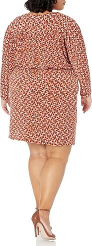 London Times Women's V-Neck Shoulder Yoke Dolman SLV Jersey Dress in Kuwait