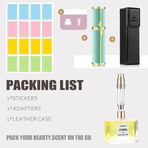 SixTmoon Perfume Atomizer for Travel, Portable Refillable Empty Perfume Bottle, Travel Size Mini Cologne Atomizer Spray, Small Leak Proof Perfume Atomizers Bottles Sprayer for Men Women, 5ml in Saudi Arabia