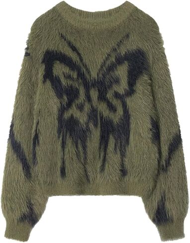 Aelfric Eden Women’s Stripes Fringe Cardigan Vintage Cable Knitted Sweater Casual Crew Neck Knitwear Cardigans in Saudi Arabia