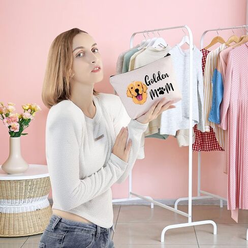 BLUPARK Golden Retriever Mom Gifts Golden Mom Cosmetic Bag Dog Lover Gift for Golden Retriever Mama (GOLDEN MOM) in Saudi Arabia