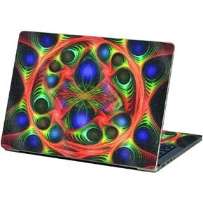MightySkins Glossy Glitter Skin Compatible with Apple MacBook Pro 13" M2 (2022) - Fabric Fractal | Protective, Durable High-Gloss Glitter Finish | Easy to Apply and Change Styles | Made in The USA