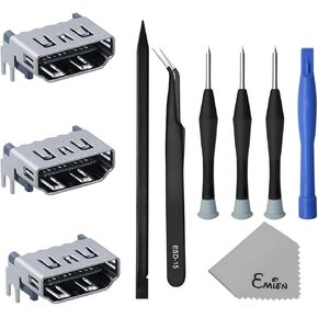 EMiEN 3 حزمة HDMI ميناء المقبس واجهة موصل استبدال لسوني بلاي ستيشن 5 PS5 مع مفكات T8H أدوات إصلاح in Kuwait