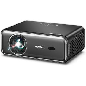 EAZZE D1 Pro Smart Projector with WiFi and Bluetooth, dbx-tv Total Sonics & Dolby Audio, Netflix Official, Auto Focus & Keystone, 350 ANSI Native 1080P Portable Mini Outdoor Projector, Grey
